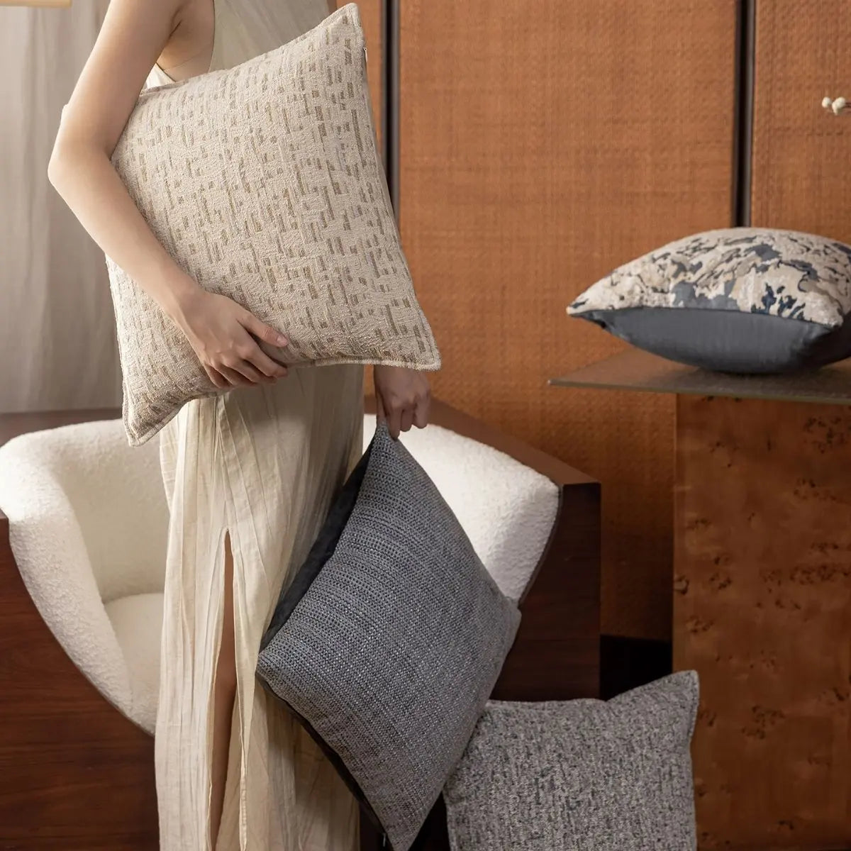 Baile Blue Cushion Cover B Speckled Space