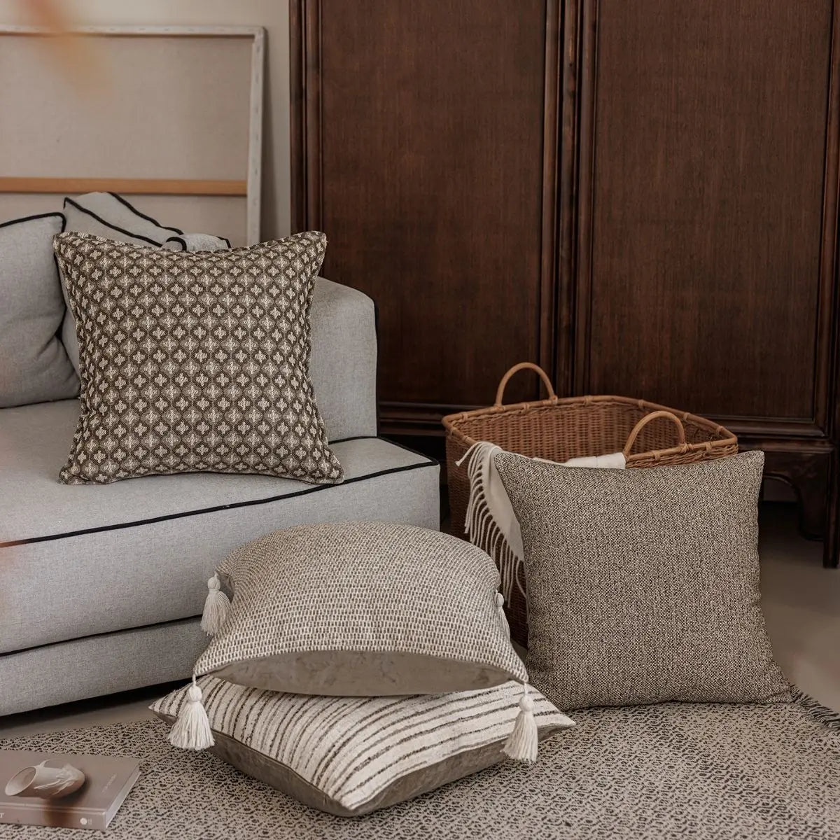 Eden Brown Cushion Cover A Speckled Space