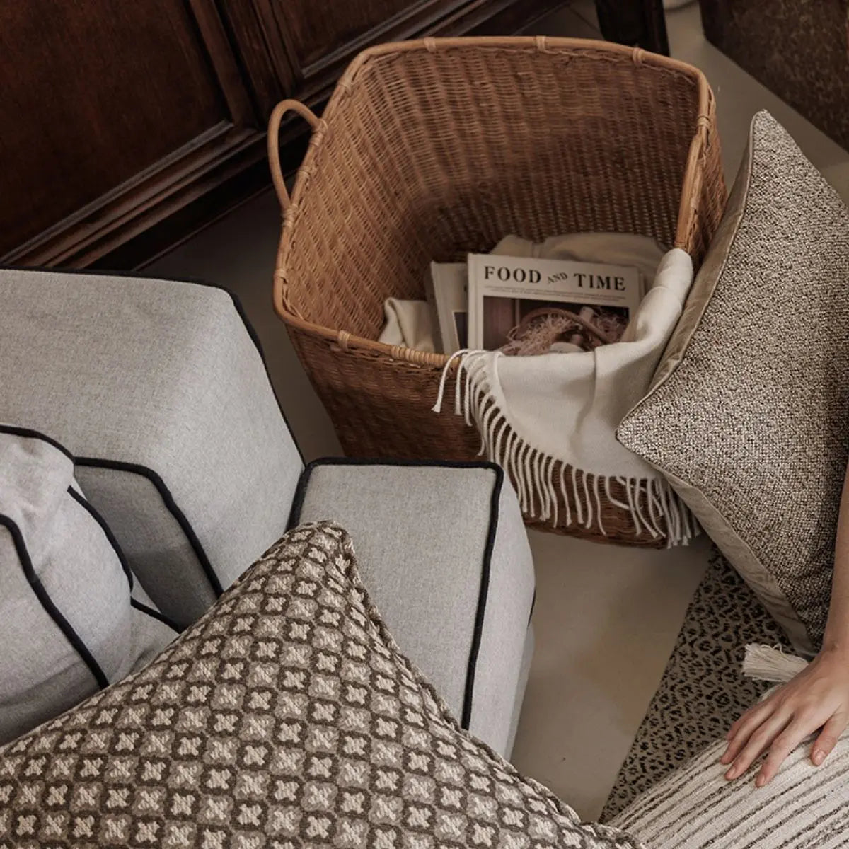 Eden Brown Cushion Cover A Speckled Space