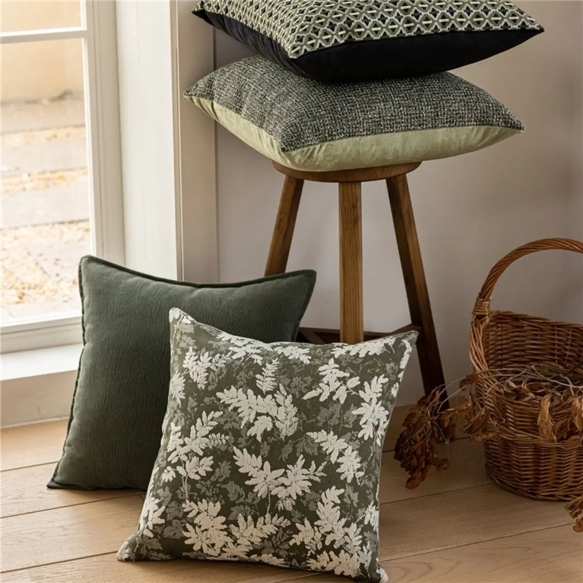 Zyer Green Cushion Cover B Speckled Space