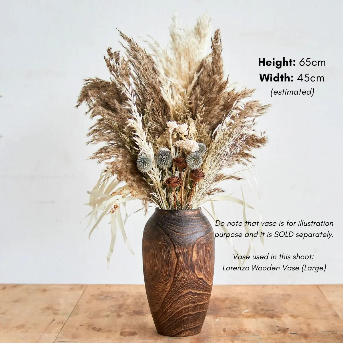 Dried Floral Pampas Arrangement B Speckled Space