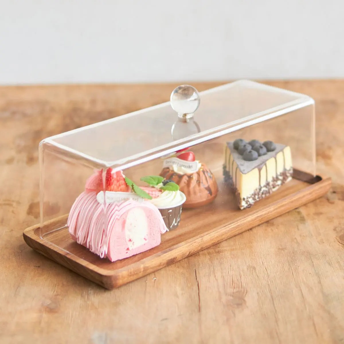 Jamie Dessert Holder with Acrylic Lid Speckled Space