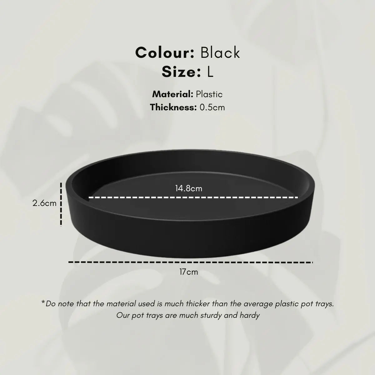 Premium Thick Plastic Flower Plant Pot Tray Speckled Space
