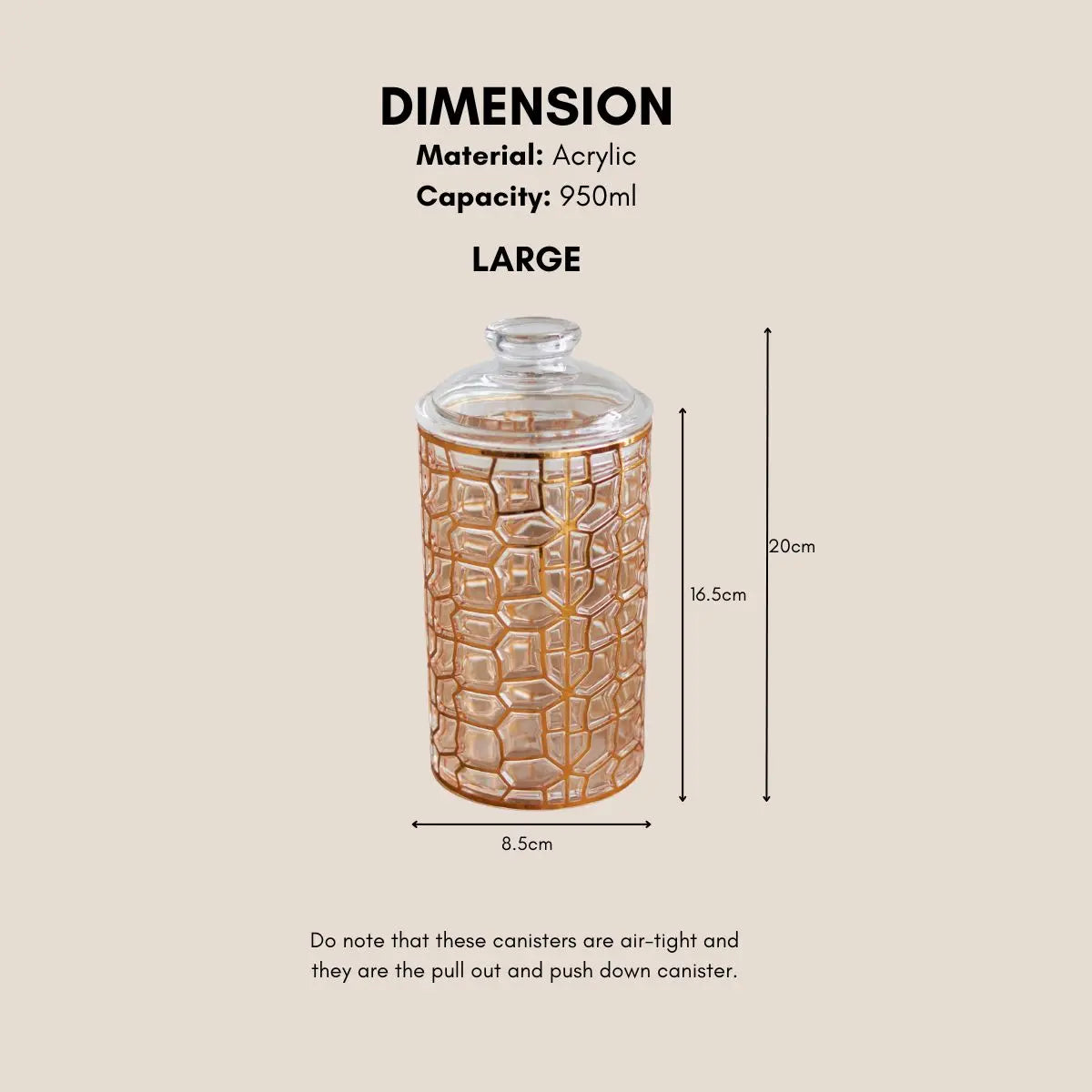 Eva Air Tight Acrylic Canister Speckled Space