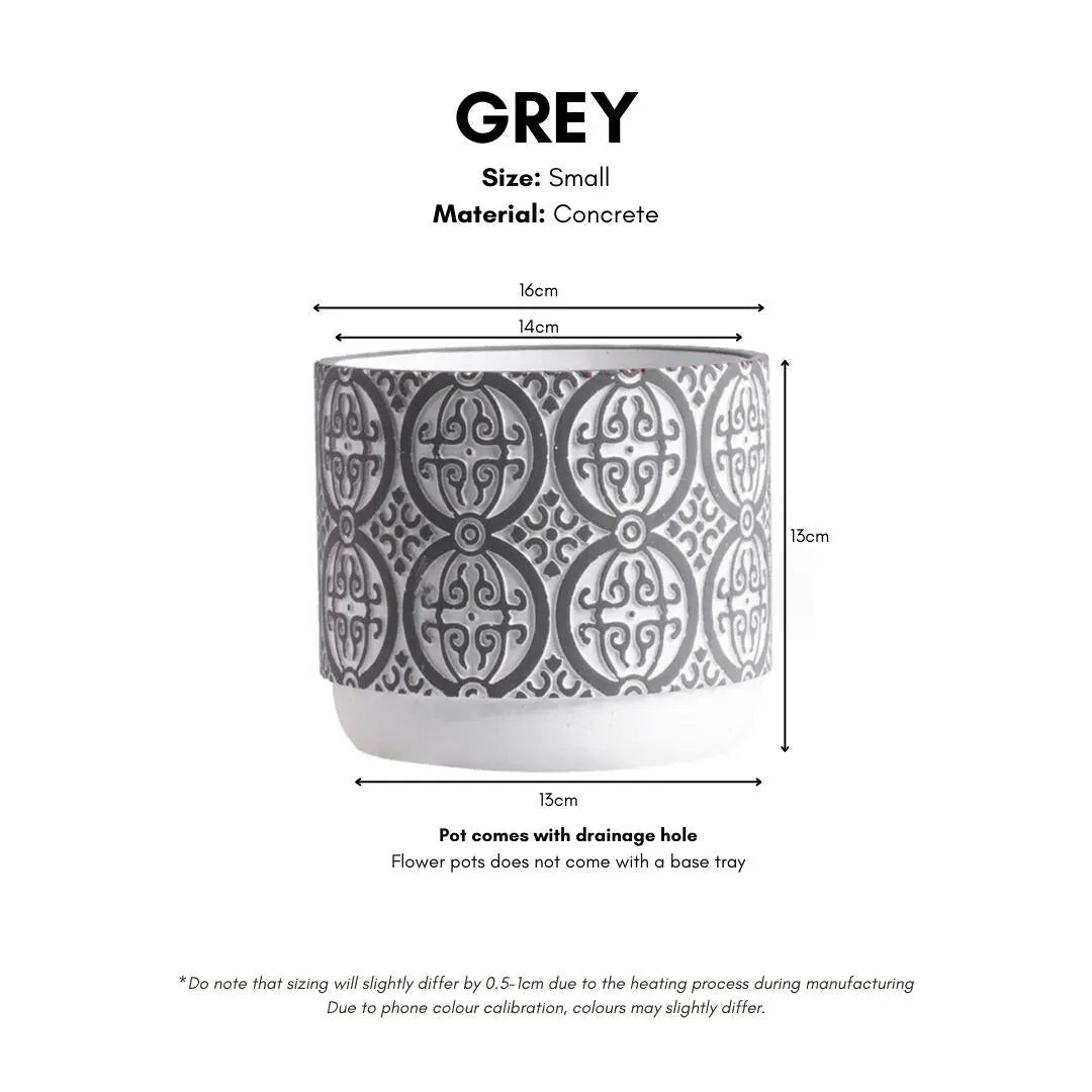 Chrisley Concrete Flower Pot-Speckled Space
