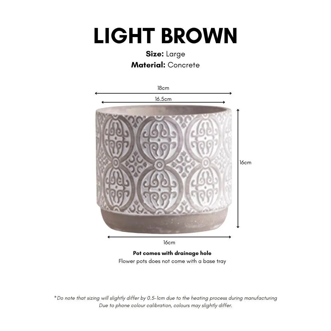 Chrisley Concrete Flower Pot-Speckled Space