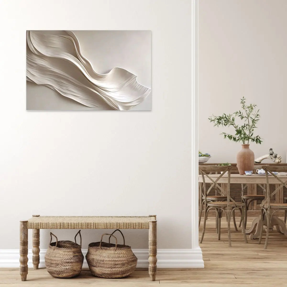 Flosanto Sandstone Canvas Hand-painted Wall Art-Speckled Space