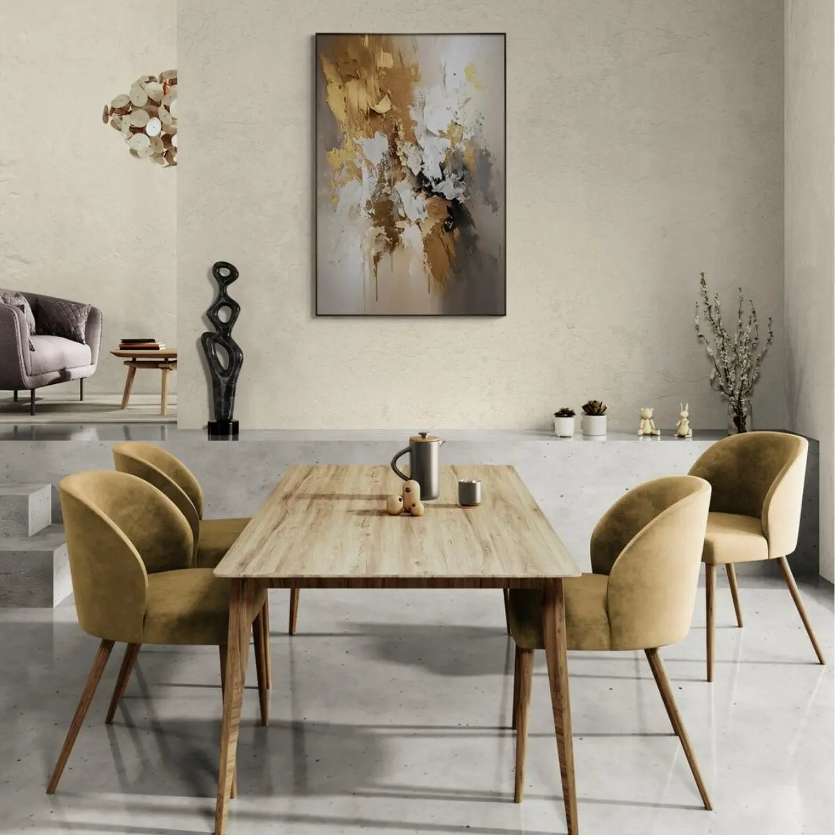 Genfover Hand-Painted Wall Art-Speckled Space