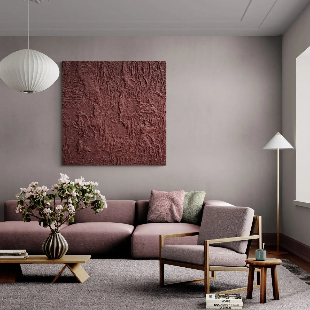 Pilao Hand-Painted Wall Art-Speckled Space