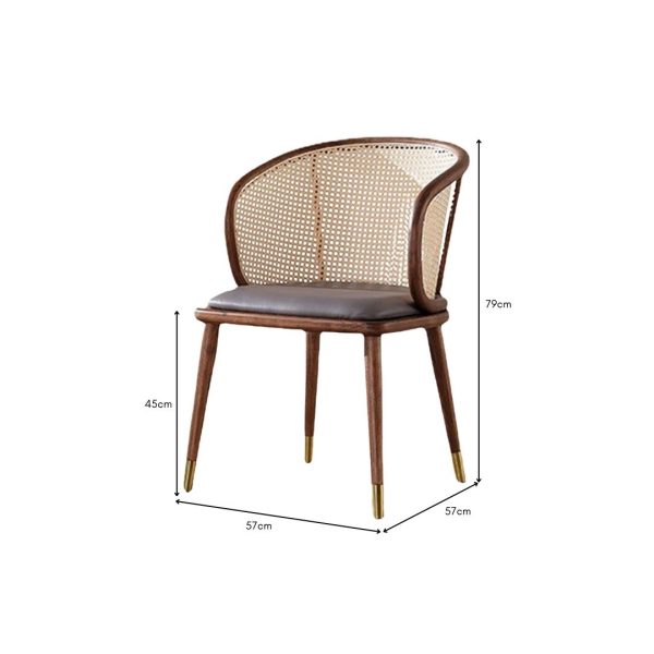 Jesen Rattan Chair with padded seat
