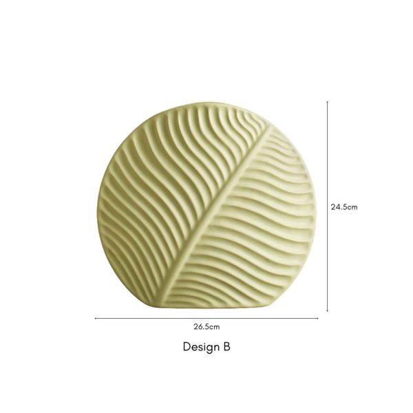 Reave Leaf Design Ceramic Vase