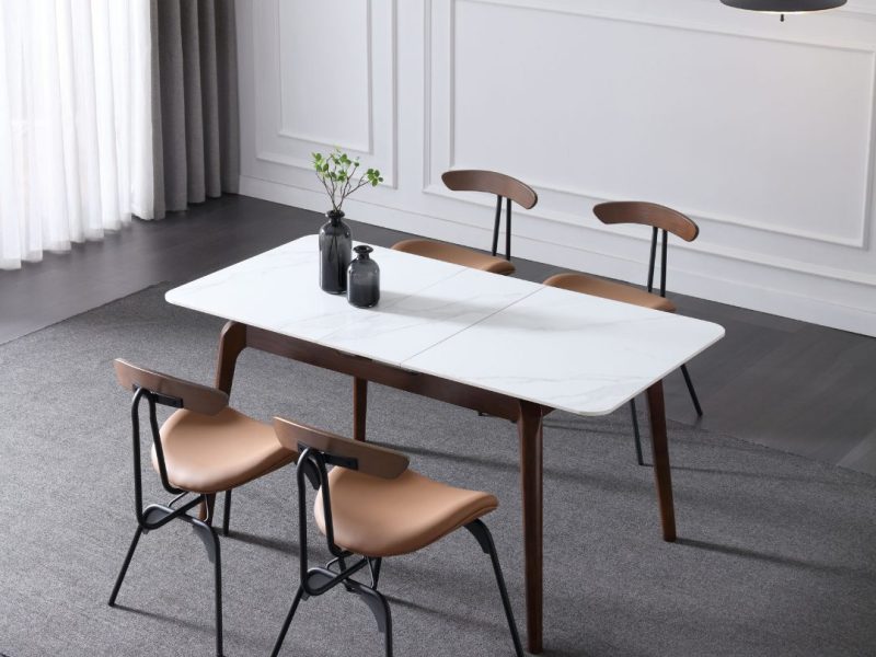 Hyavmi Extendable Sintered Stone Dining Table
