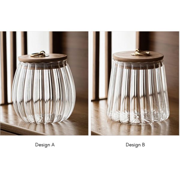 Shima Wooden Glass Canister
