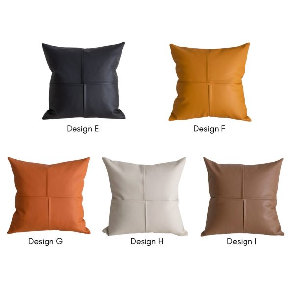 Zye Designer Faux Leather Cushion Cover