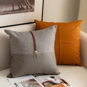 Zye Designer Faux Leather Cushion Cover