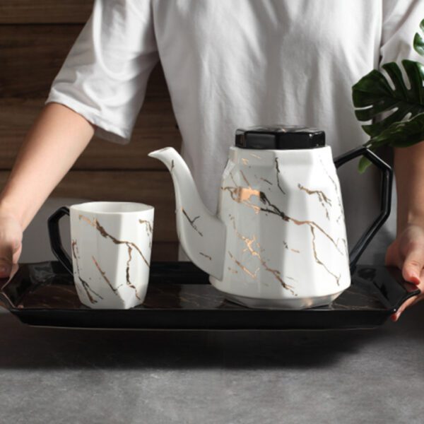 Marble Ceramic Teapot Set