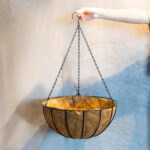 Harlem Coconut Husk Metal Hanging Planter Basket