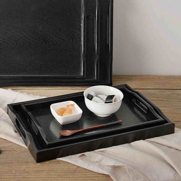 Bloomy Wood Serving Tray