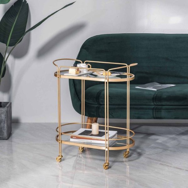 Shalote Side Table with Wheels