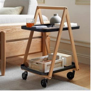 Wallice Side Table with Wheels
