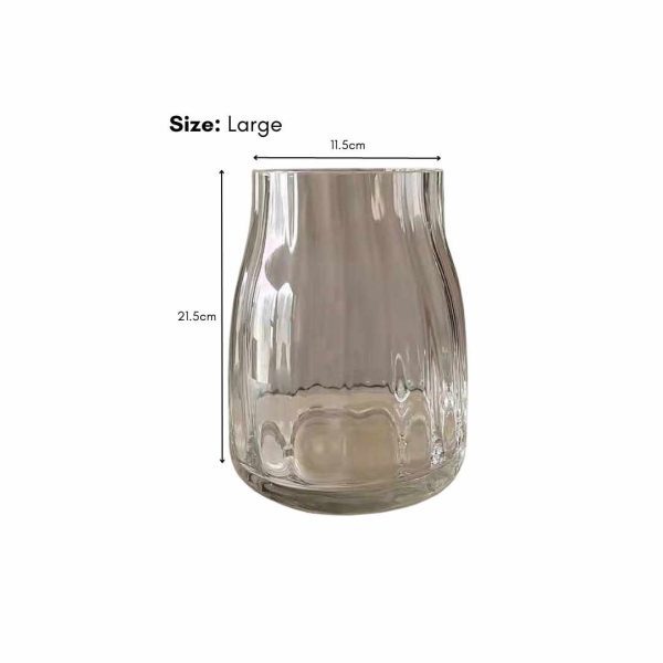 Wavy Transparent Glass Vase