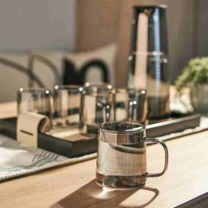 Minalo Borosilicate Grey Glass Jug Set